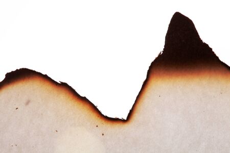 burnt paper edges isolated on white background. template for design. High quality photoの写真素材