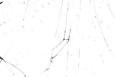 broken glass. black cracks on a white backgroundの写真素材
