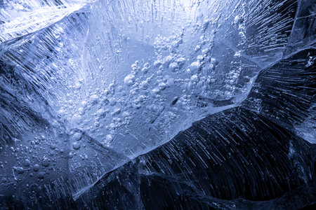 beautiful blue ice. background for design