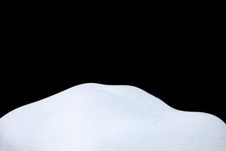snowdrift isolated on white background.