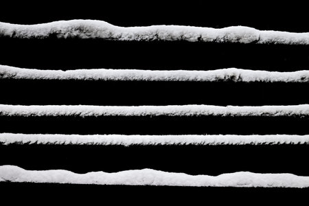 set of snow isolated on a black