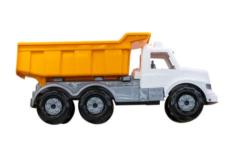Toy truck isolated on a white background. ... High quality photoの写真素材
