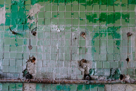 wall with old mosaic. background for design. High quality photo