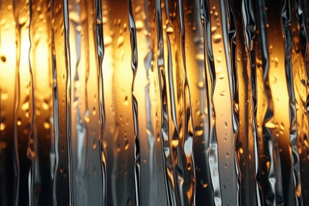 A close-up view of raindrops on a window. Perfect for adding a touch of tranquility or a sense of nostalgia to any project.の素材