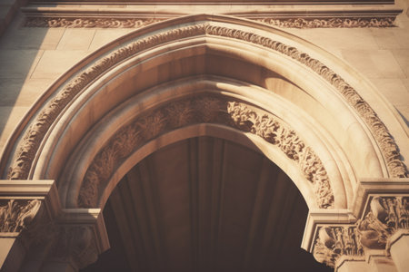 A clock mounted on the side of a building. Suitable for illustrating time management or urban landscapes.の素材