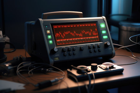A radio sitting on top of a wooden table. Suitable for use in home decor or vintage-themed designs.の素材