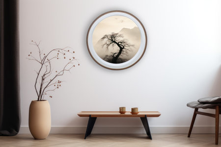 A picture of a tree inside a room. This unique and unconventional image can be used to showcase creativity, nature in unexpected places, or as a metaphor for growth and transformation.の素材