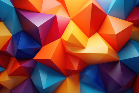 A vibrant collection of various colored geometric shapes. Perfect for adding a pop of color and modern design to any project.の素材