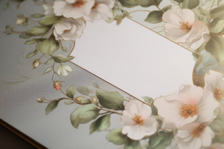 A picture of flowers placed on a table. Suitable for various uses.の素材