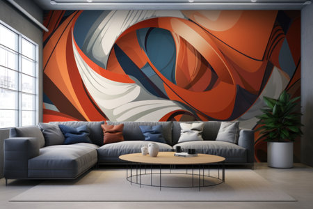 A cozy living room with a comfortable couch and a stylish coffee table. Perfect for home decor or interior design projects.の素材