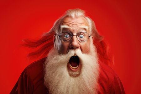 A picture of an elderly man with a long white beard and glasses. This image can be used to represent wisdom, intelligence, or a wise old character.の素材
