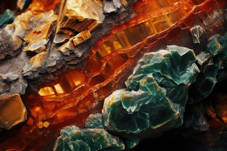 A detailed close-up shot of a single rock with numerous smaller rocks scattered across its surface. This image can be used to depict concepts such as nature, geology, texture, patterns, or even as a background image.の素材