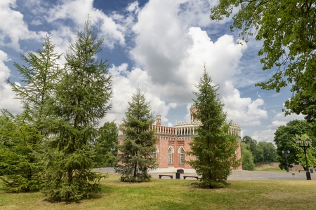 ancient palace in Tsaritsyno parkのeditorial素材