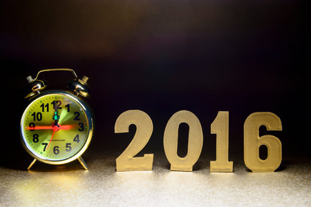 2016 Christmas composition on a gold background