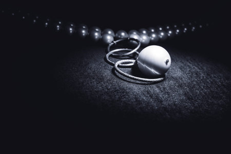 jewelery from natural pearls on velvet