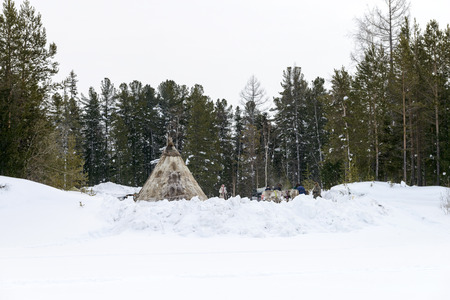 Day of the reindeer herders in the Yamal Peninsula, Nenets national holidayのeditorial素材