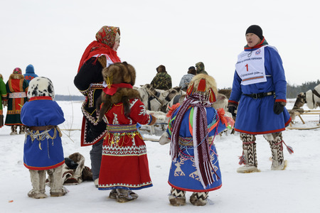 Nenets national holiday "Day of the reindeer herders" on Yamalのeditorial素材