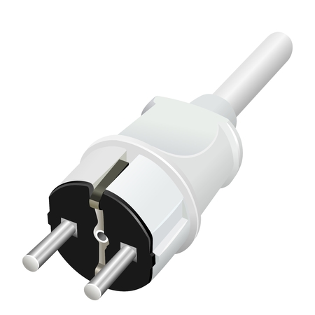Vector electrical plug illustration isolatedのイラスト素材