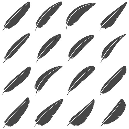 Vector feather icon setのイラスト素材