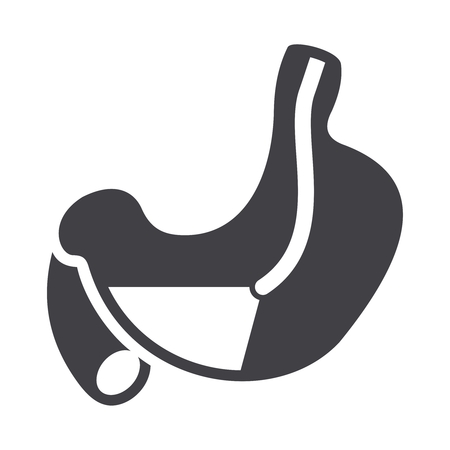 Vector gastroscopy pictogram on whiteのイラスト素材