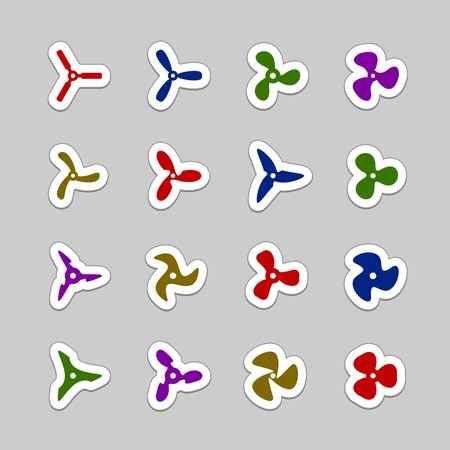 Propellers icons | Vector icon set isolated on whiteのイラスト素材