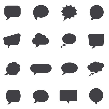Vector speech bubbles and dialog balloons iconsのイラスト素材