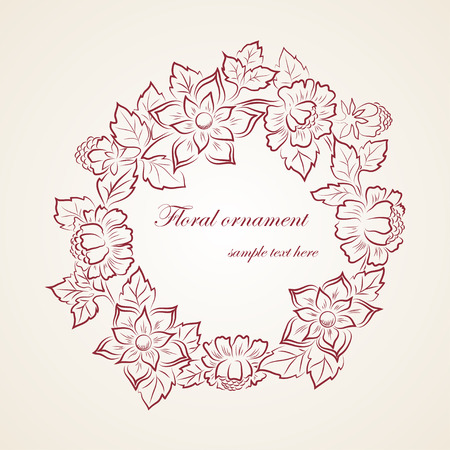 Element floral ornamentのイラスト素材