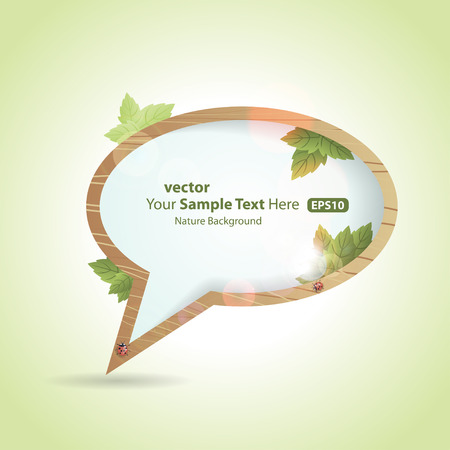 Natural speech bubbleのイラスト素材