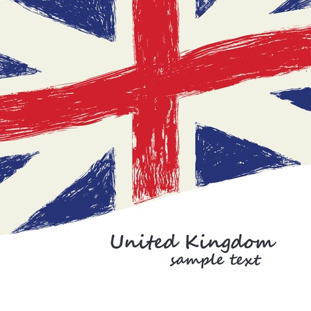 British flag grunge art illustration vector backgroundのイラスト素材
