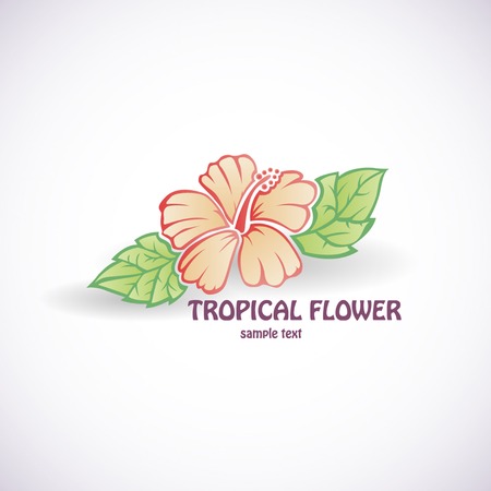 Hibiscus flower vector symbol tattoo icon backgroundのイラスト素材