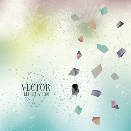 Abstract grunge shape image polygonal triangular backgroundのイラスト素材