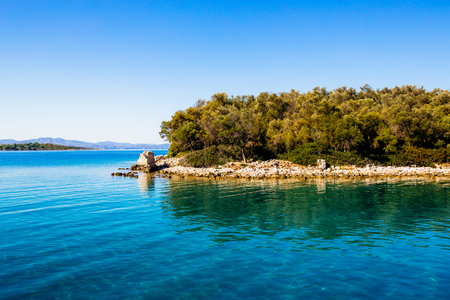 an island in the Mediterranean Seaの写真素材