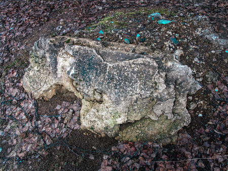 green stone texture - closeup rough rock abstract natural brilliant patternの写真素材