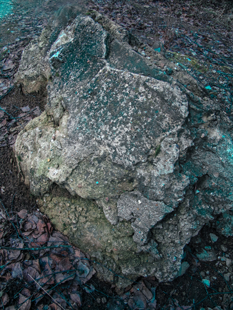 green stone texture - closeup rough rock abstract natural brilliant patternの写真素材