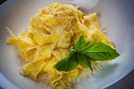 Closeup of process of making cooking homemade pasta. Chef make fresh italian traditional pastaの写真素材