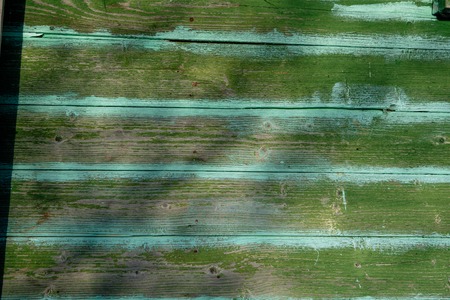 old green plank wallの写真素材