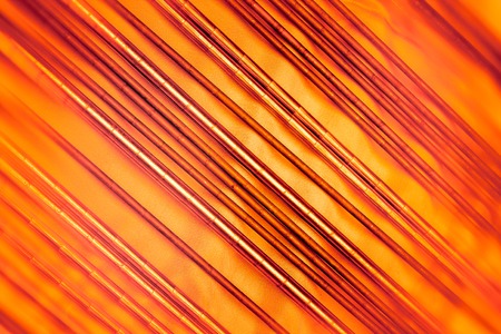Steel tubes on silk fabricの写真素材