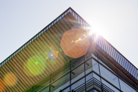 Details of aluminum facade and aluminum panelsのeditorial素材