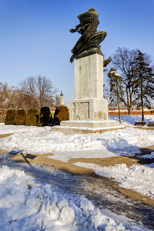Belgrade fortress an winter, Belgrade Serbiaのeditorial素材