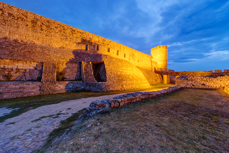Belgrade fortress at night, Belgrade Serbiaの写真素材
