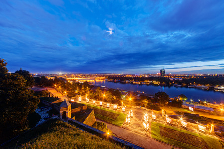 Belgrade fortress and Kalemegdan park, Belgrade Serbiaの写真素材