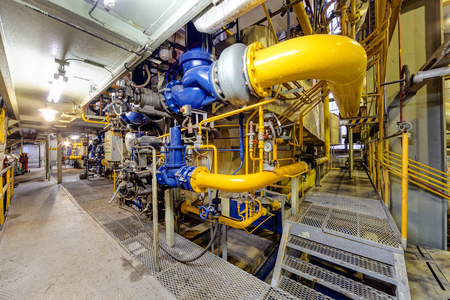 chemical industry plant with pipes and valves.の写真素材