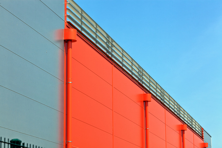 Details of aluminum facade and aluminum panelsの写真素材
