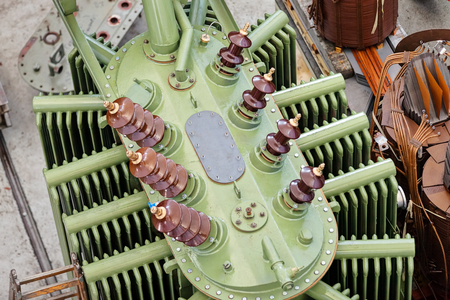 details of new high voltage transformerの写真素材