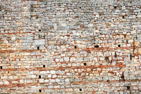 Old brick wall at Belgrade fortress, Belgrade Serbiaの写真素材
