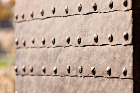 detail of medieval gate door at Belgrade fortress, notice shallow depth of fieldの写真素材