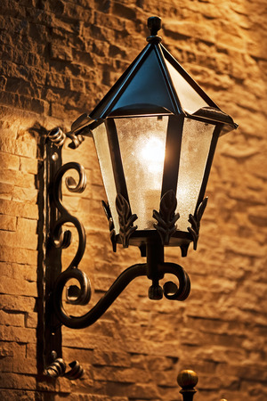 details of structure and ornaments of wrought lampの写真素材