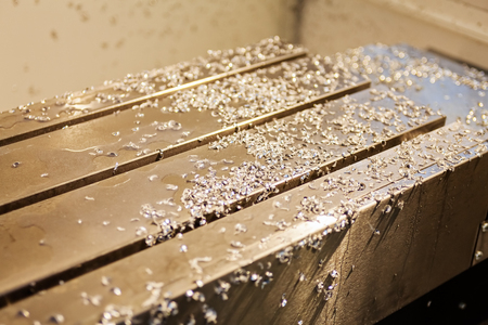 close up of stainless steel and aluminum machineの写真素材