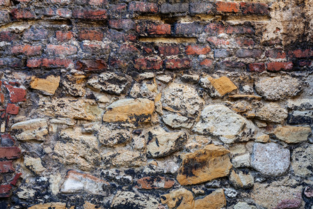 old brick wall at belgrade fortress, belgrade serbiaの写真素材