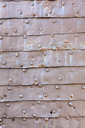 detail of medieval gate door at Belgrade fortressの写真素材